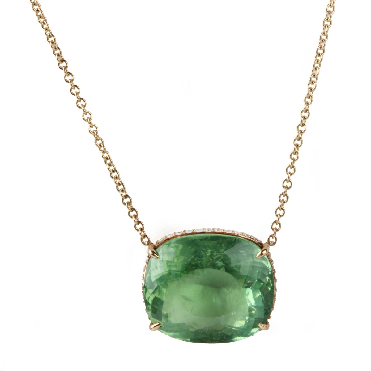 GIA Paraiba, Diamond and 14K Necklace