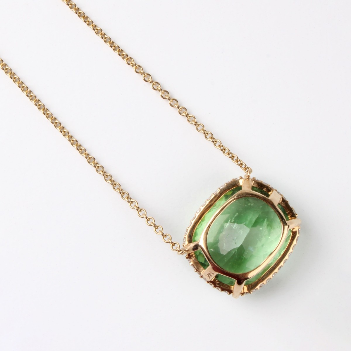 GIA Paraiba, Diamond and 14K Necklace