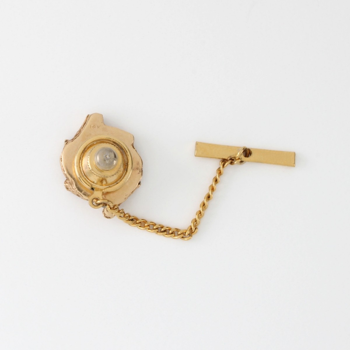 Chrysoberyl and 14K Tie Tack