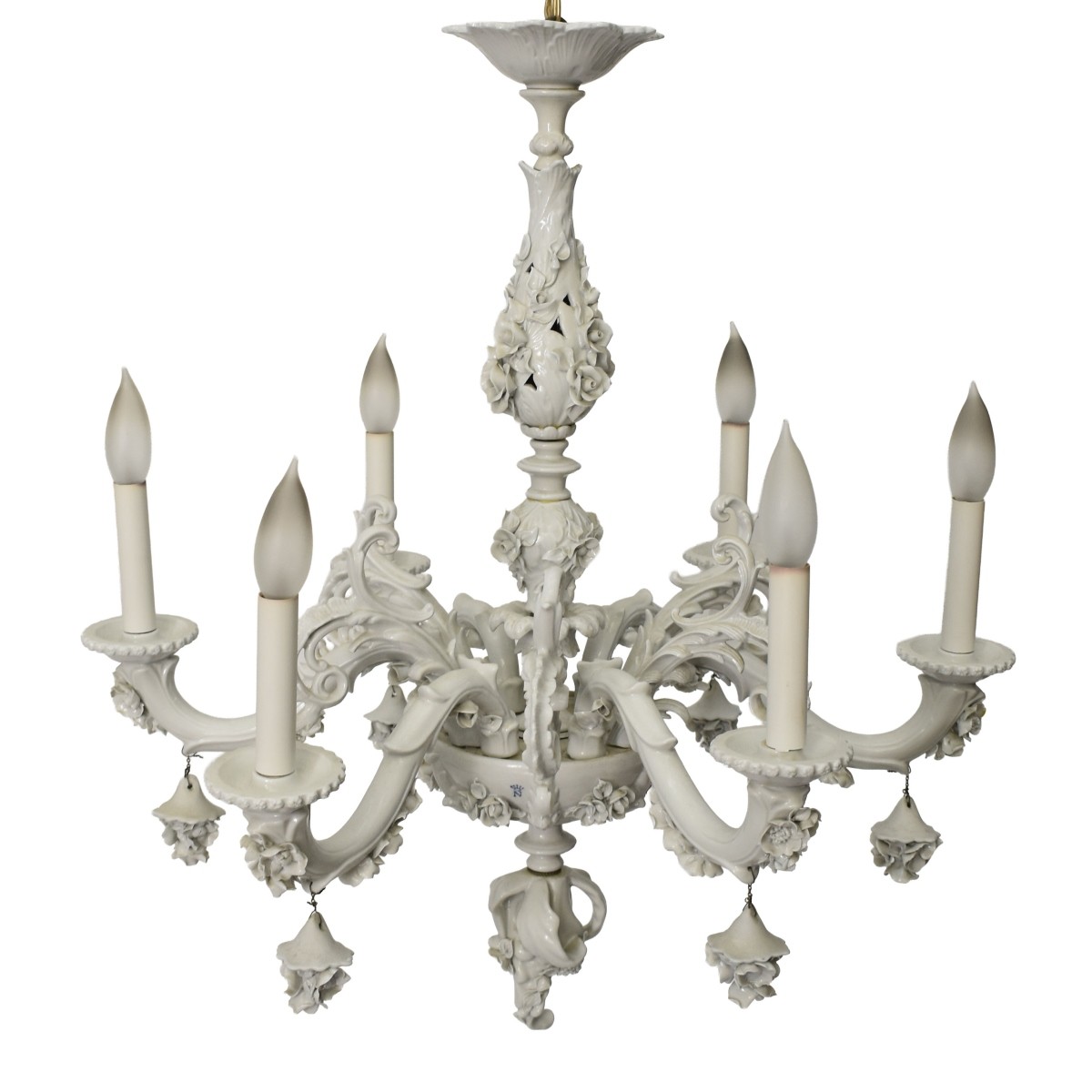 Vintage Capodimonte Porcelain Chandelier