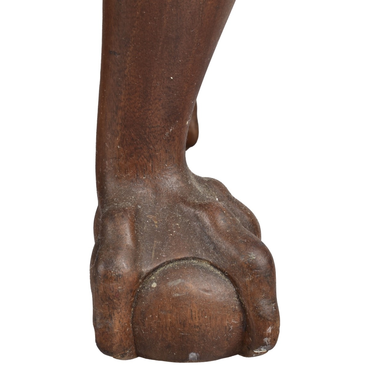 English Carved Mahogany Foot Stool