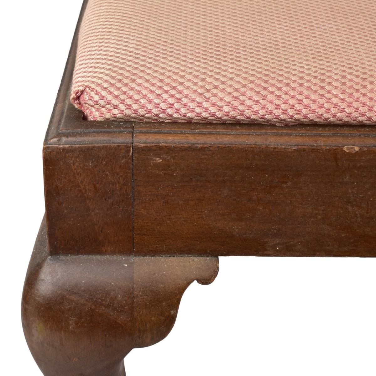 English Carved Mahogany Foot Stool