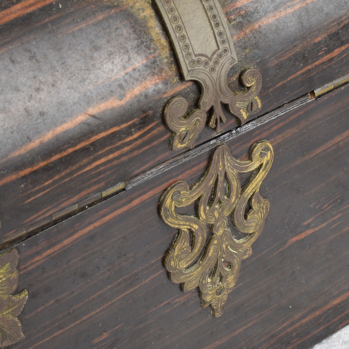 Antique Gothic Revival Casket Box