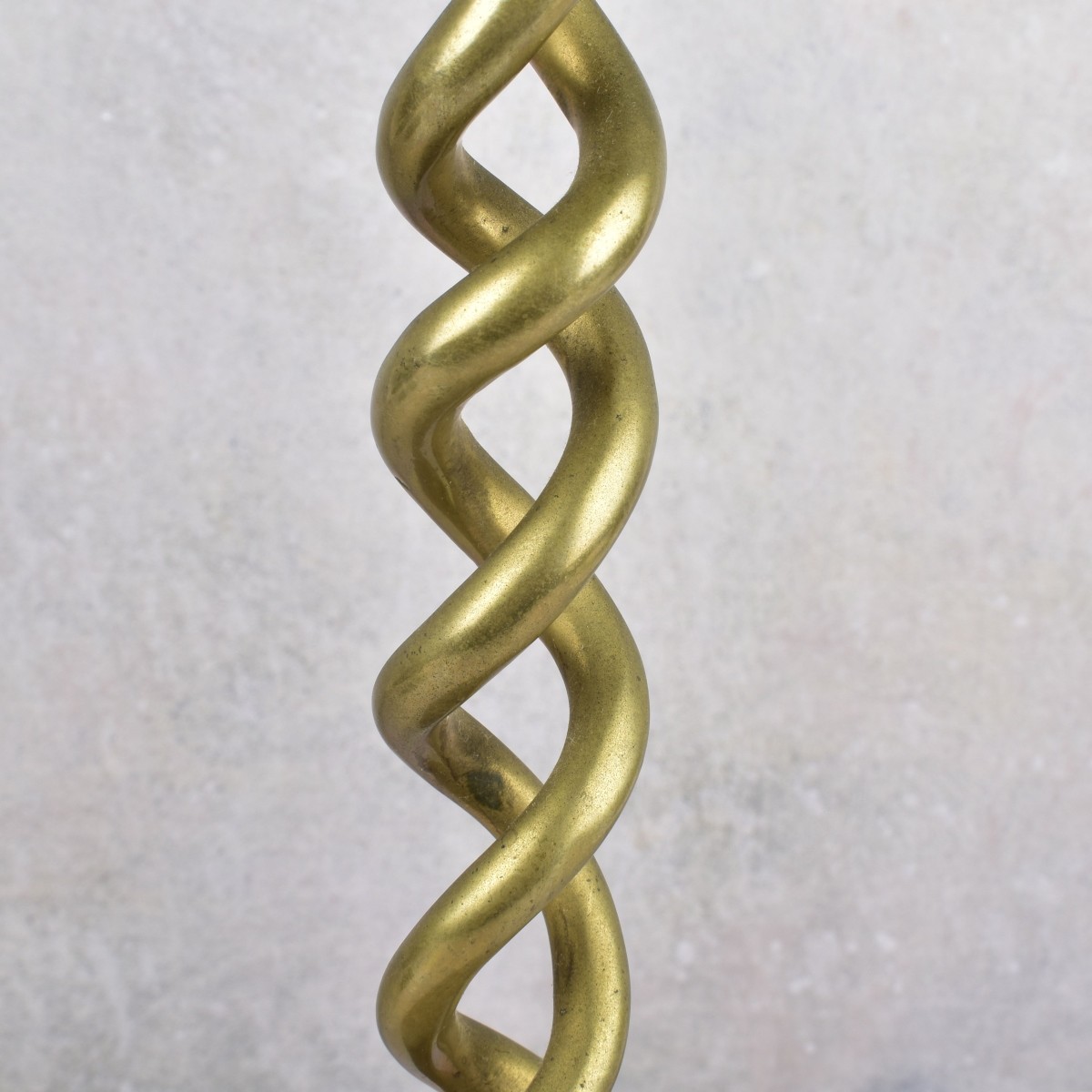 Vintage Pair of Brass Twisted Candlesticks