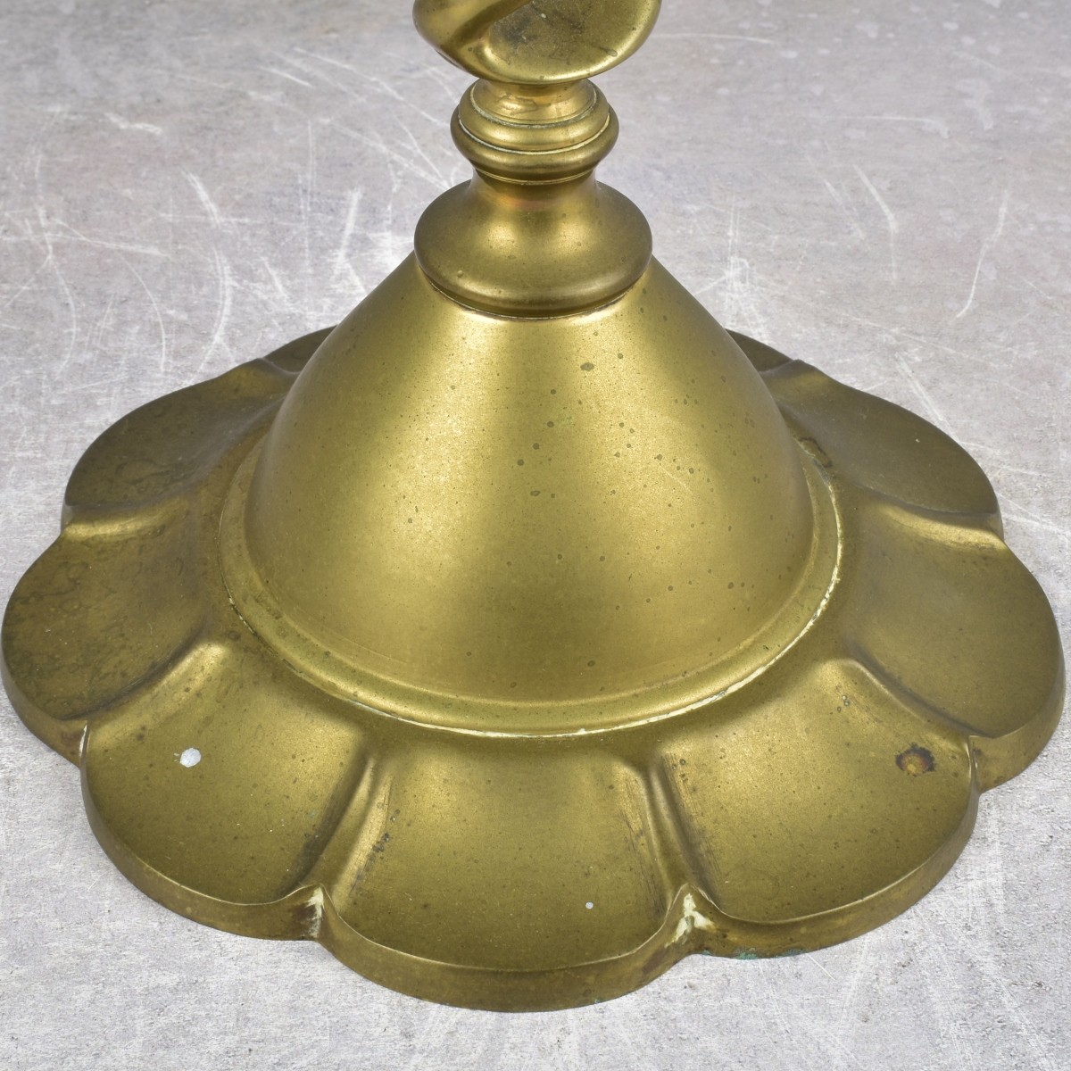 Vintage Pair of Brass Twisted Candlesticks