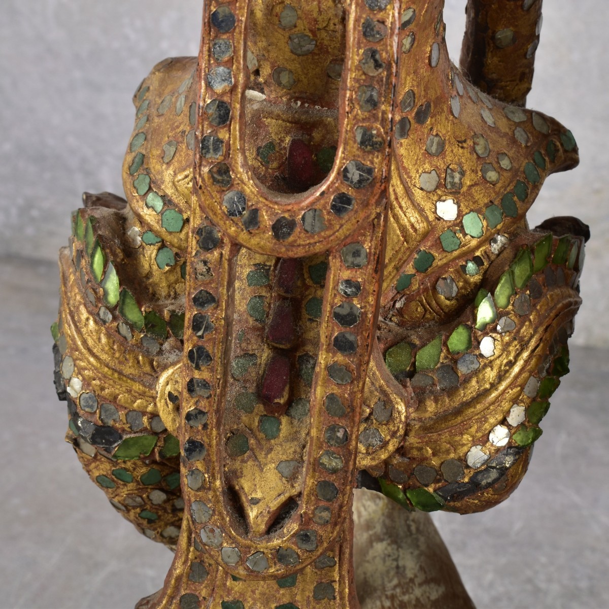 19th Century Pair of Gilt Wood Burmese Dancers