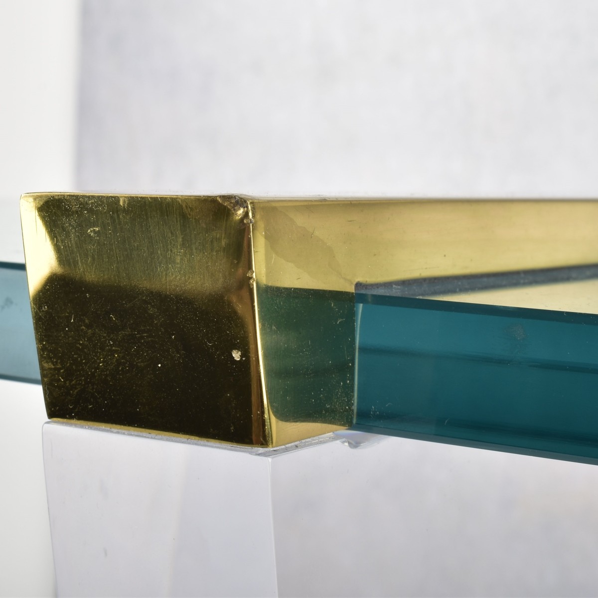 Les Prismatique Lucite-Glass Table