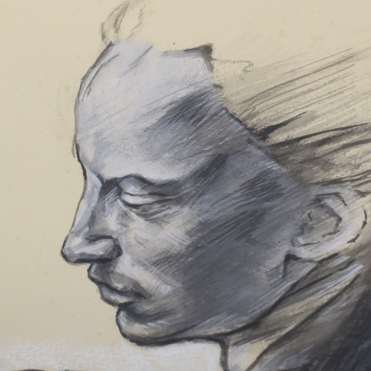 Charcoal Study of a Figure