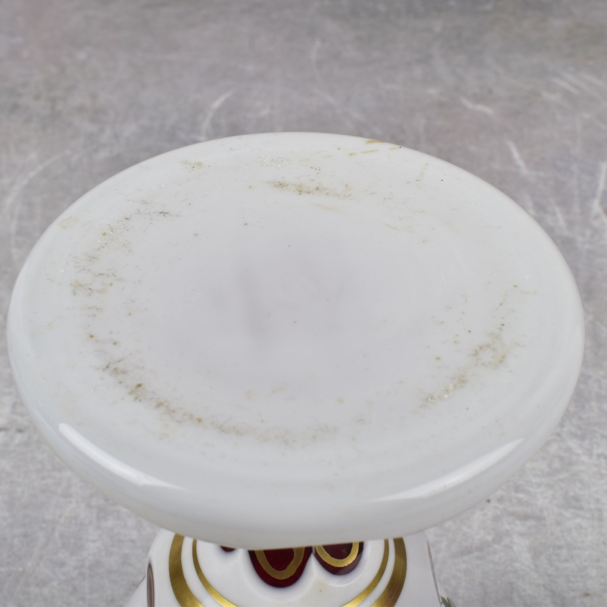 Antique Cut to Amethyst Glass Footed Pieces
