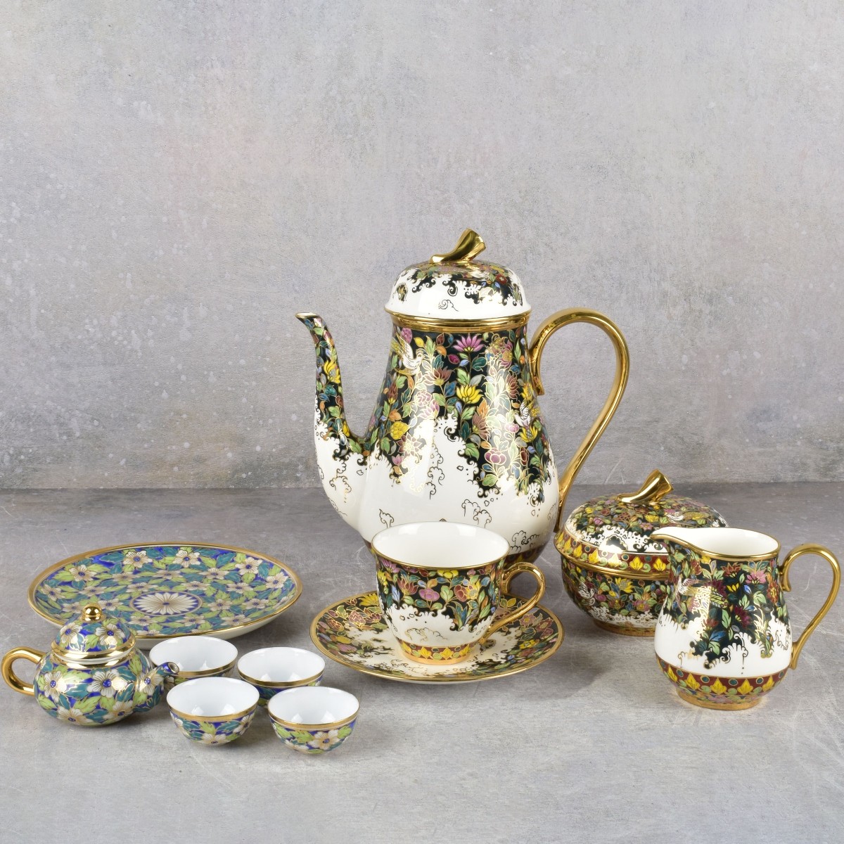 Benjarong Thai Porcelain Tea/Coffee Service