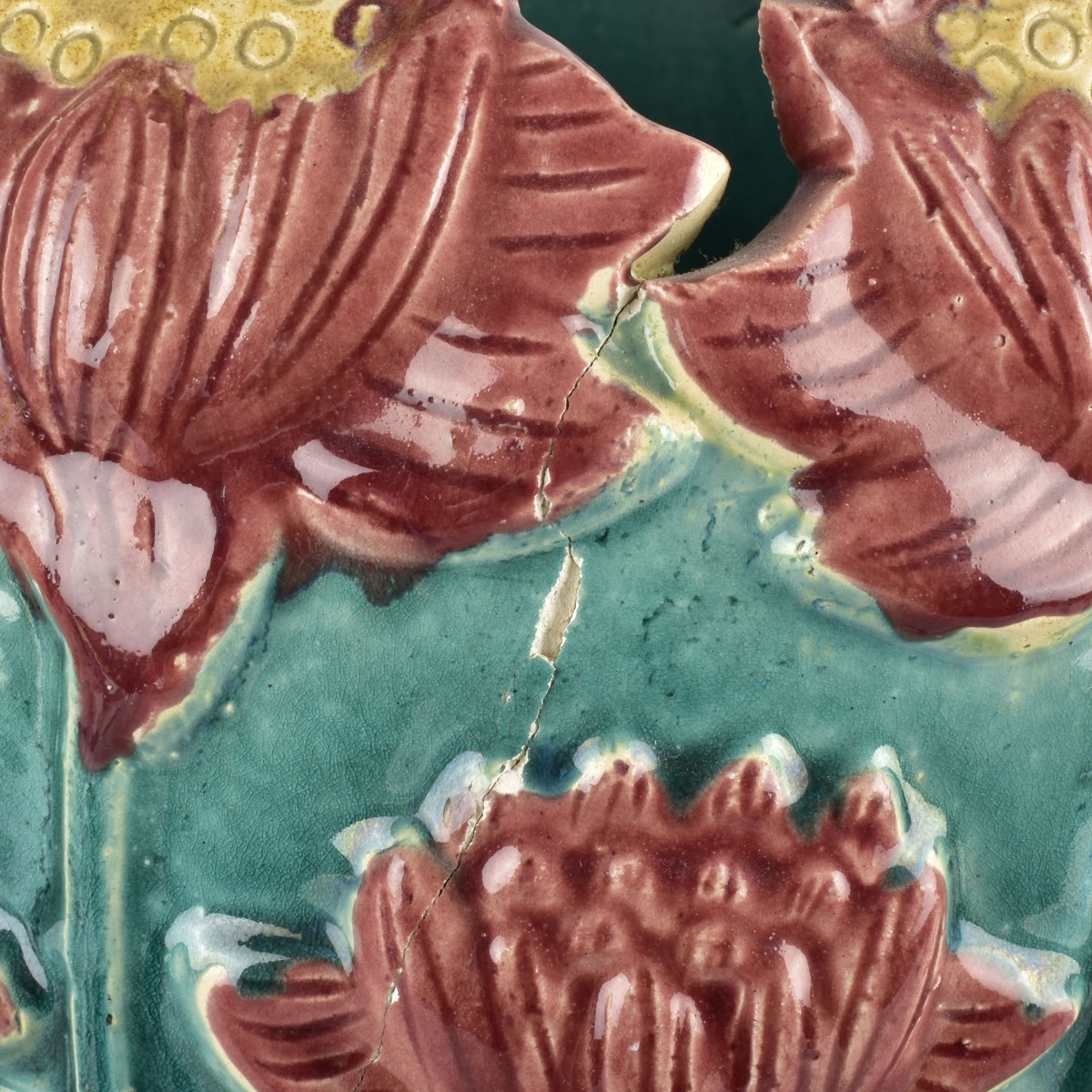 Antique French Art Nouveau Majolica Vase