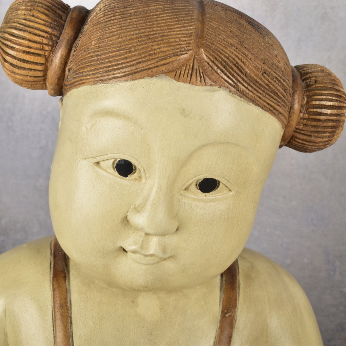 Wood Sculptures of Asian Children