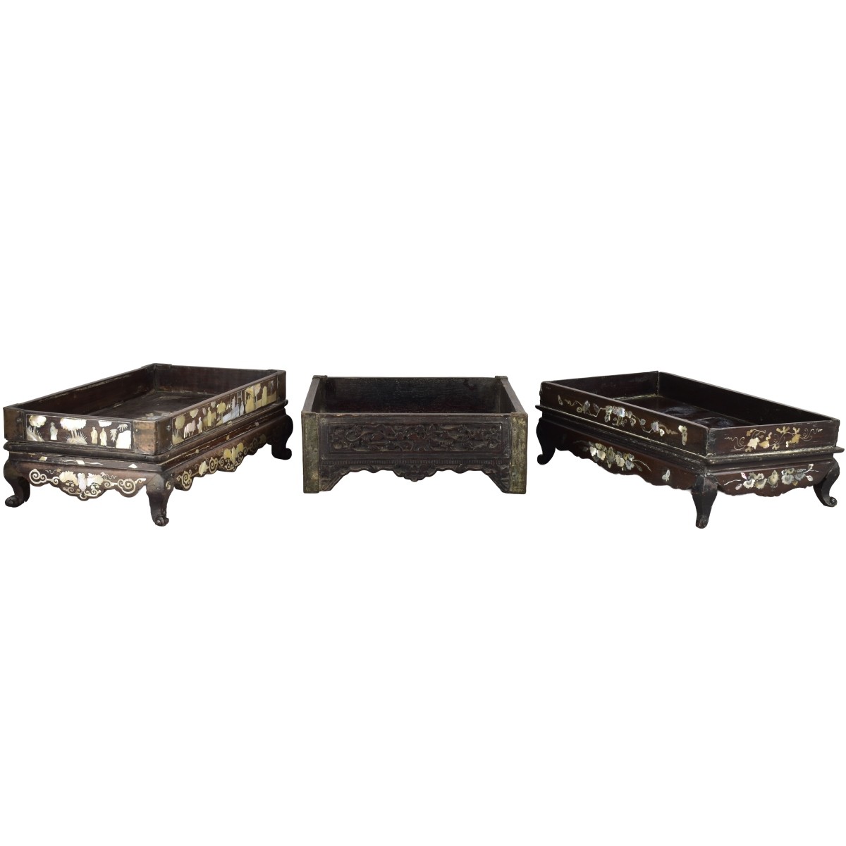 Antique Asian Carved Wood Stands