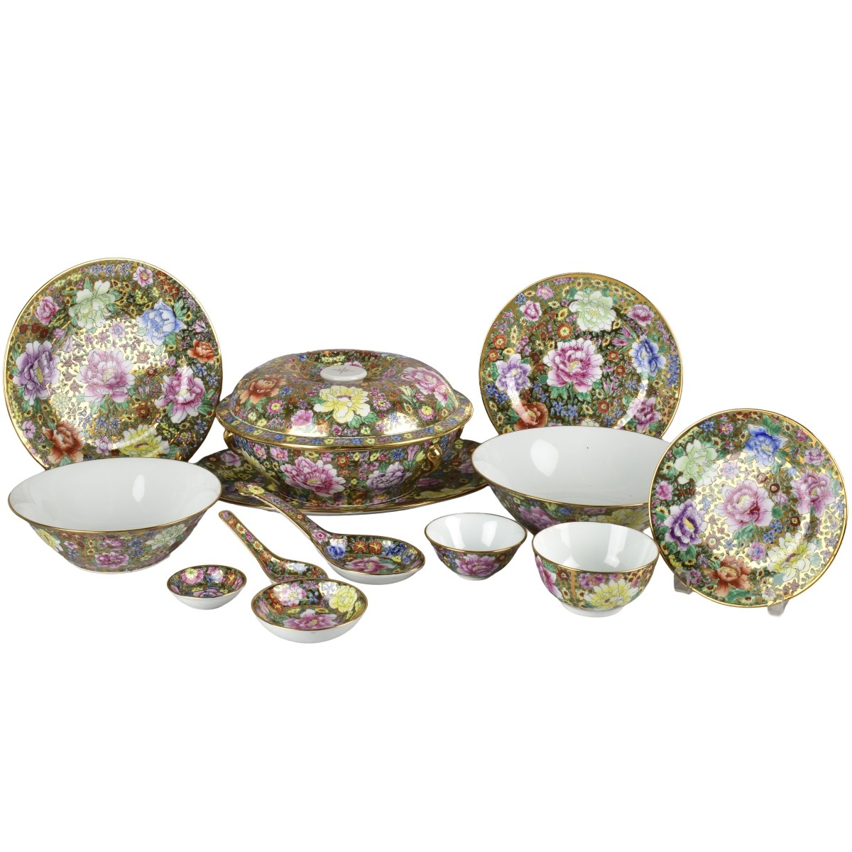 Vintage Chinese Floral Dinnerware