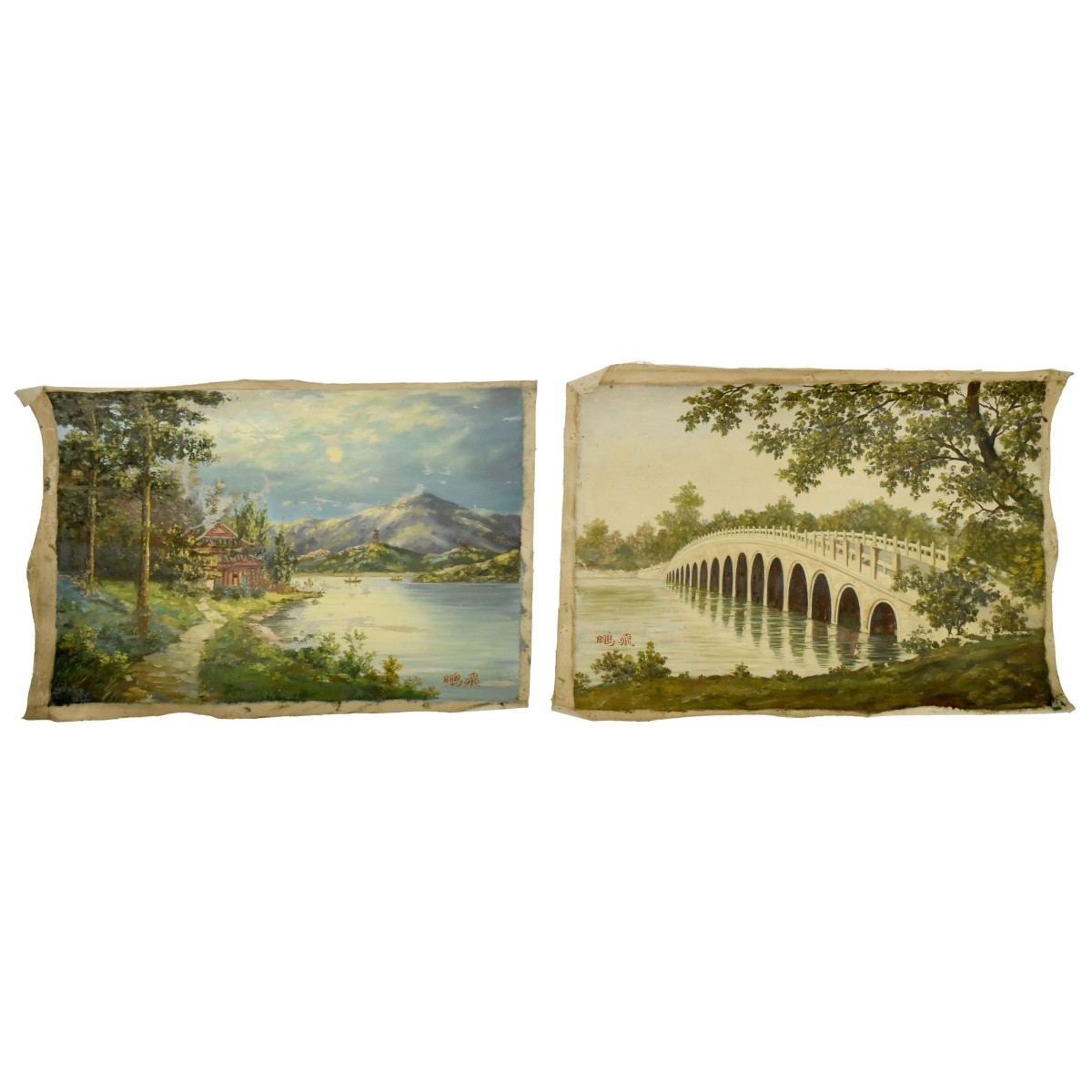 Antique Japanese Landscape Paintings