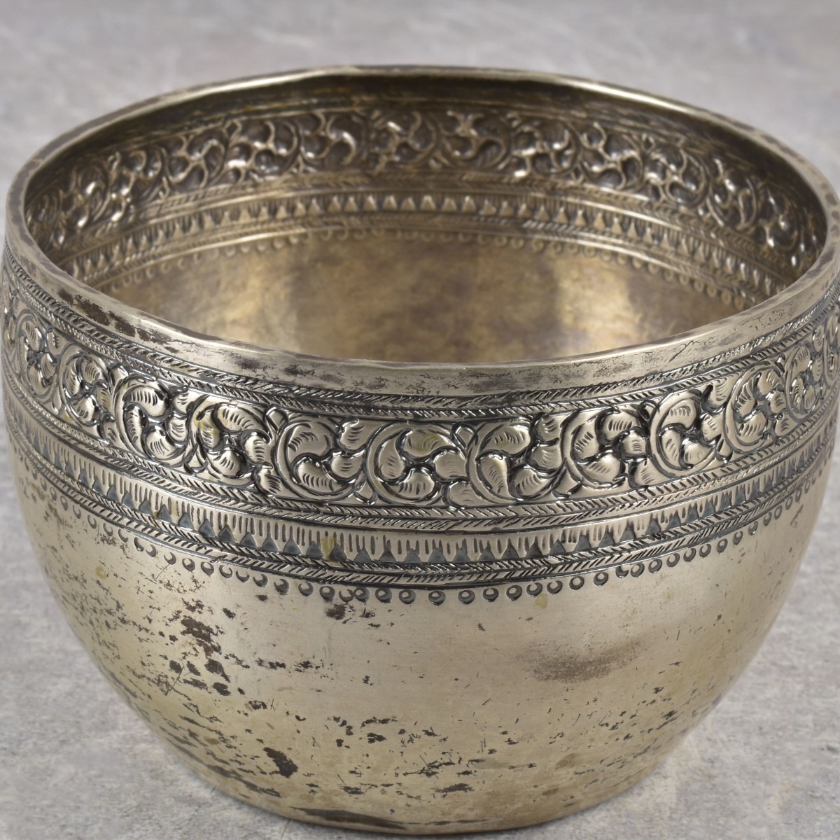 Burmese Silver Repousse Bowls