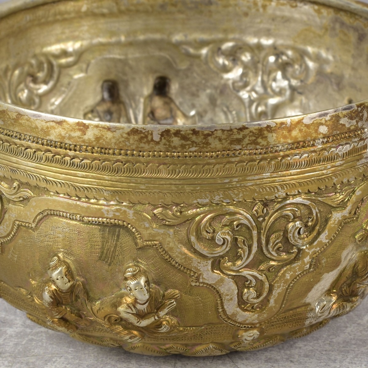 Burmese Silver Repousse Bowls