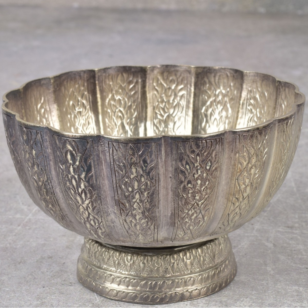 Burmese Silver Repousse Bowls