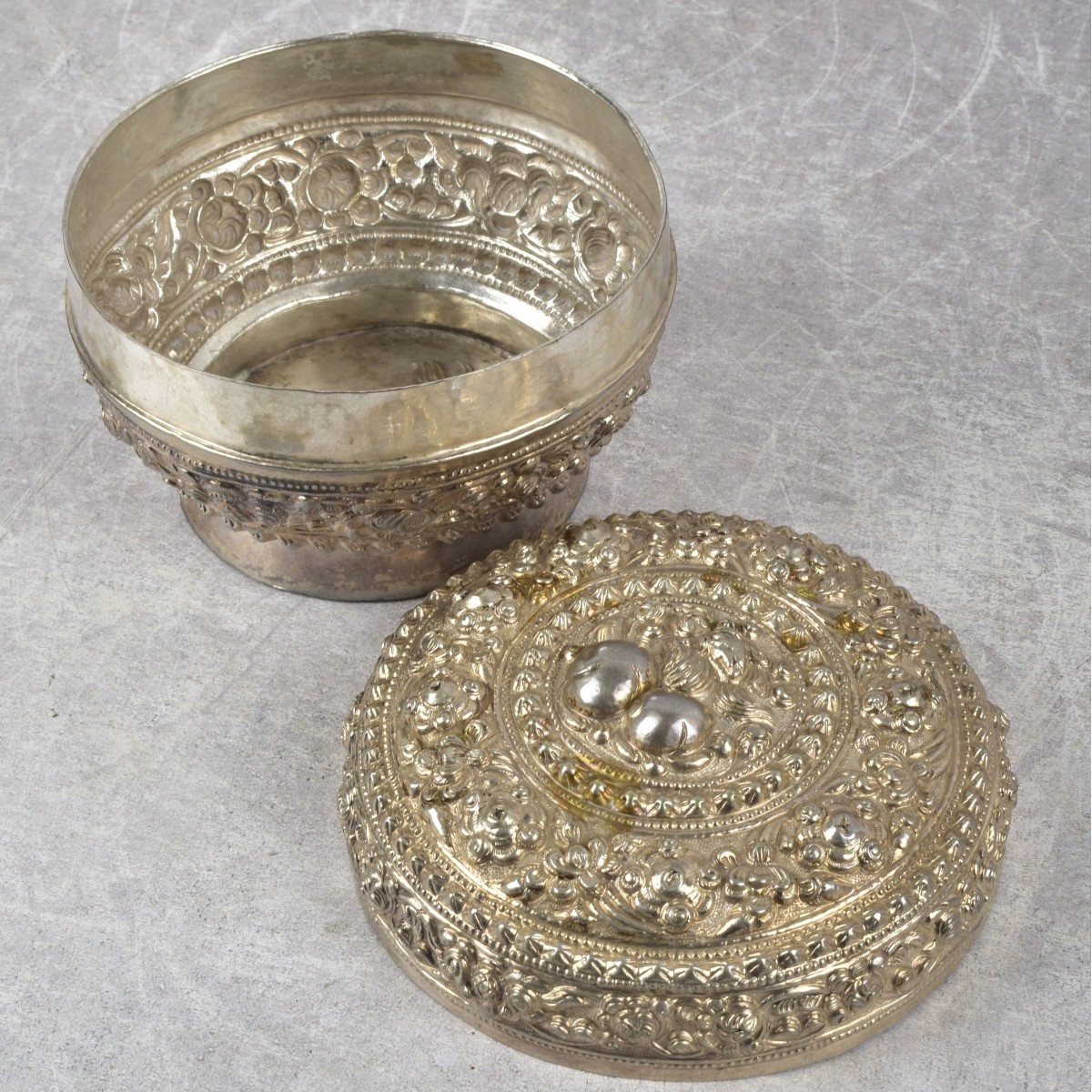 Burmese Silver Repousse Pieces