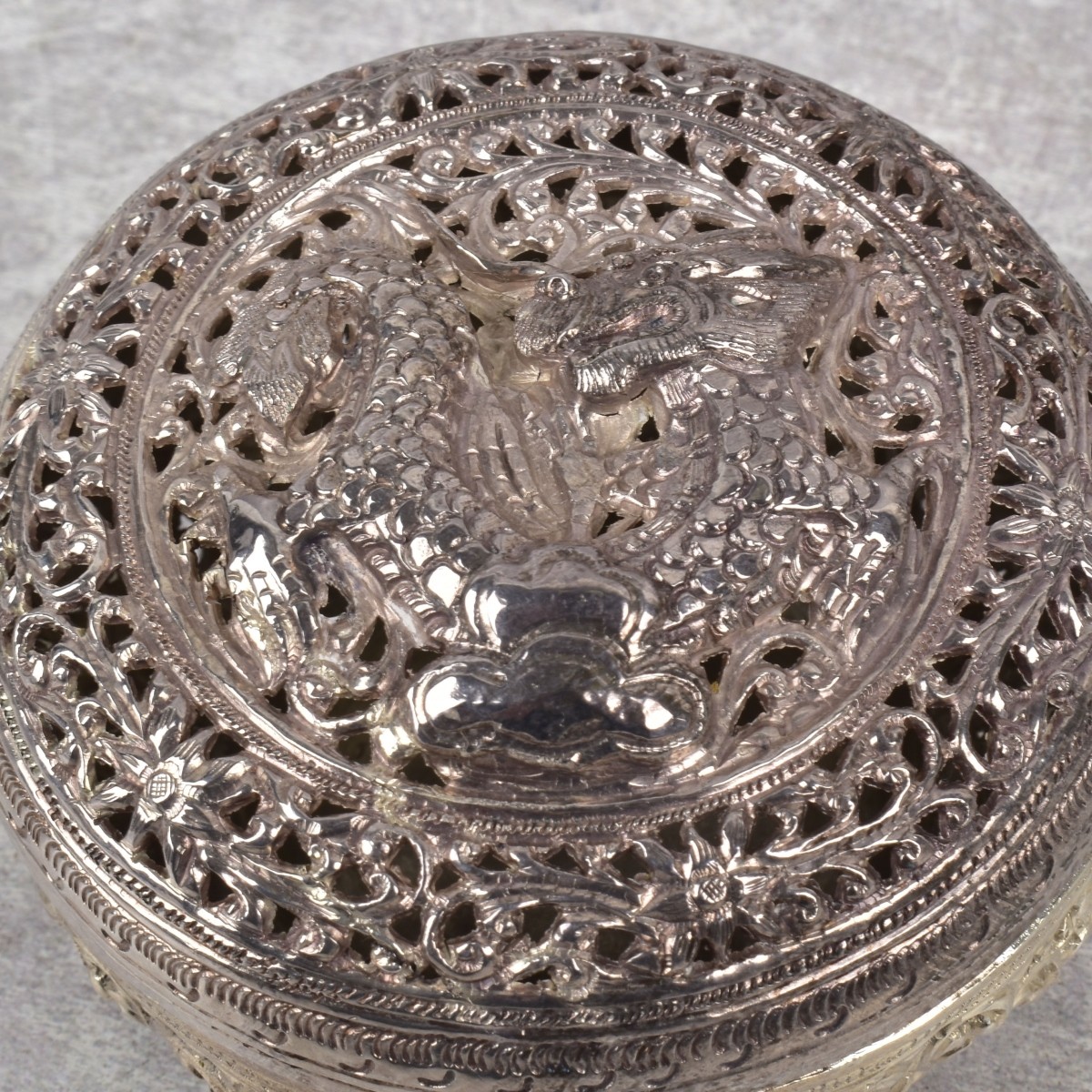 Burmese Repousse Silver Boxes