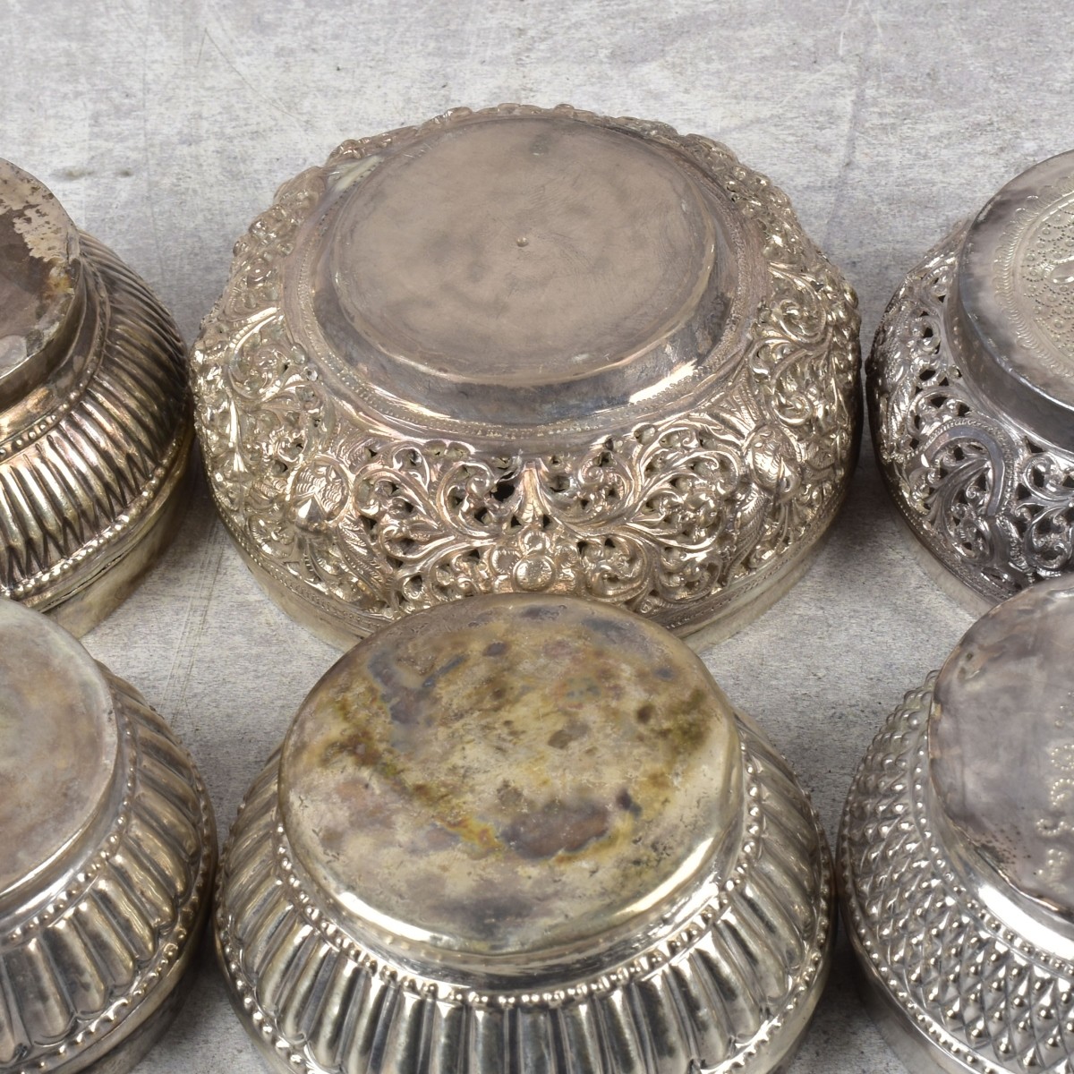 Burmese Repousse Silver Boxes