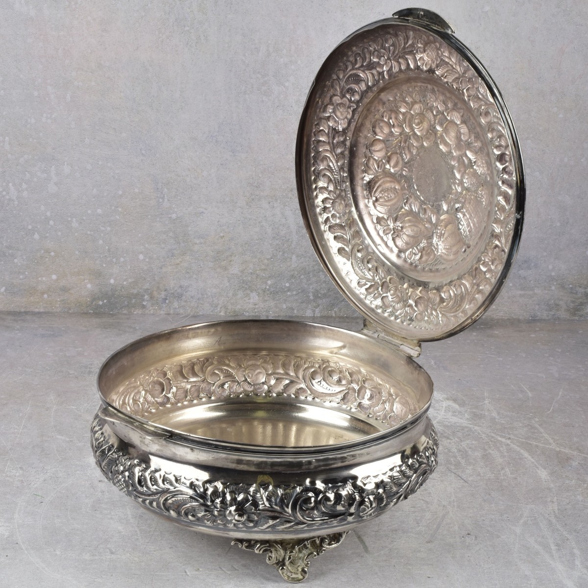 Burmese Repousse Silver Box