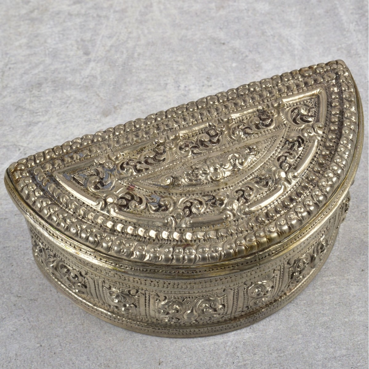 Burmese Repousse Silver Boxes