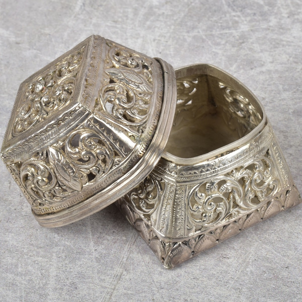 Burmese Repousse Silver Pieces
