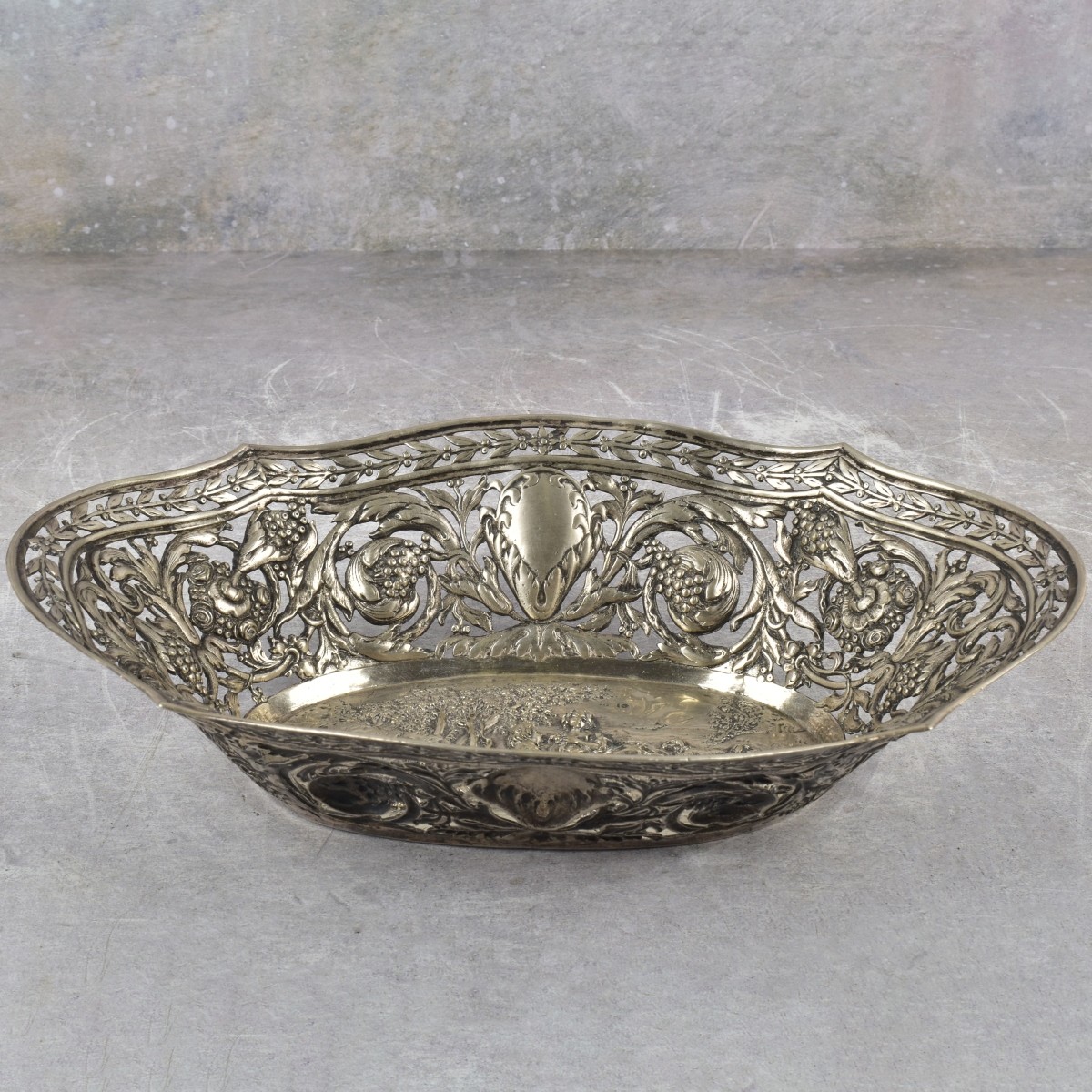 19th Century German 800 Silver Basket