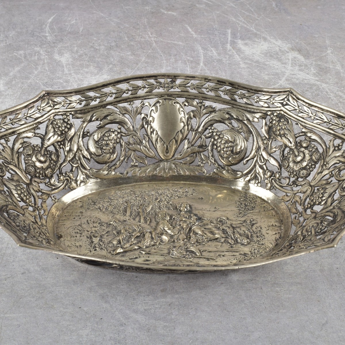 19th Century German 800 Silver Basket