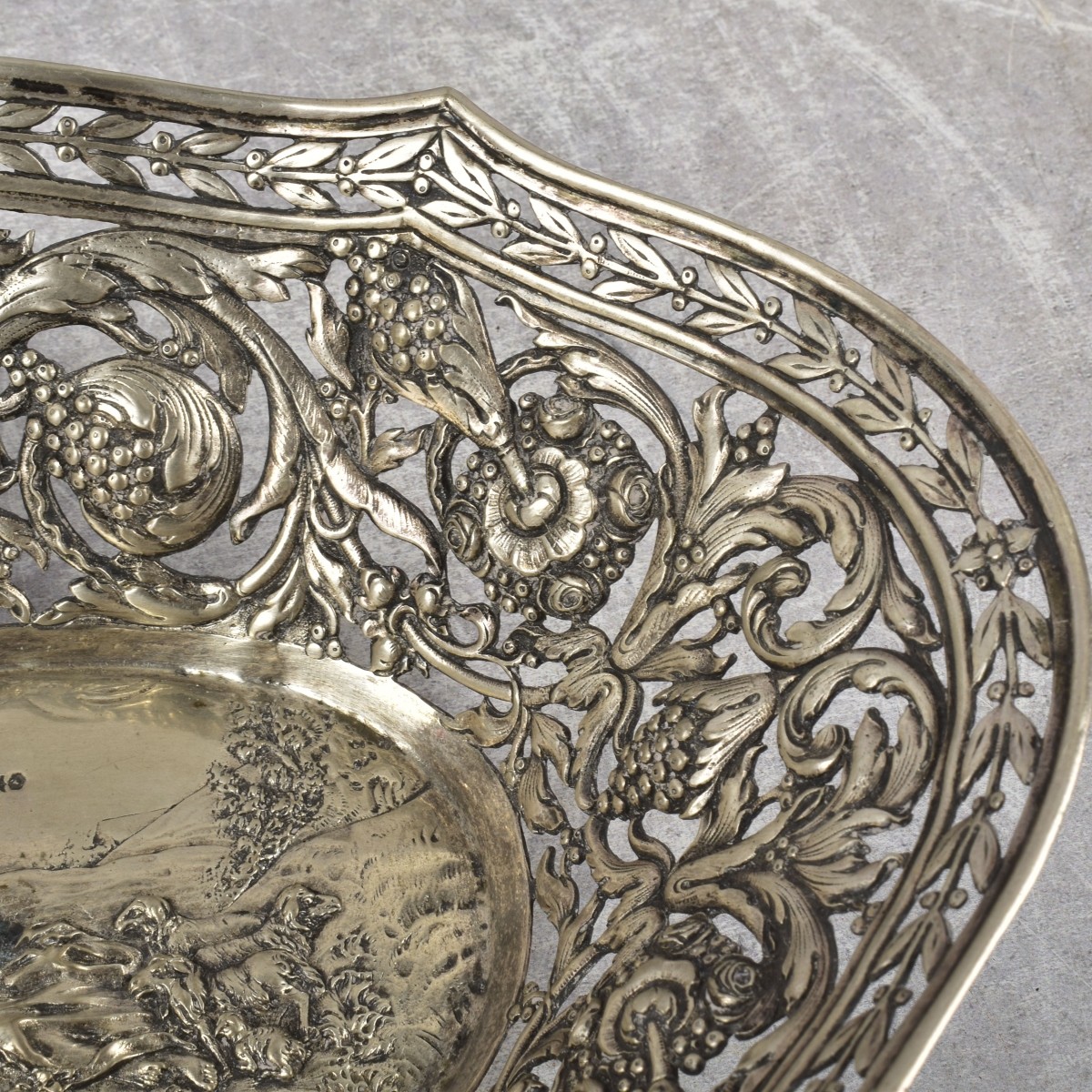 19th Century German 800 Silver Basket