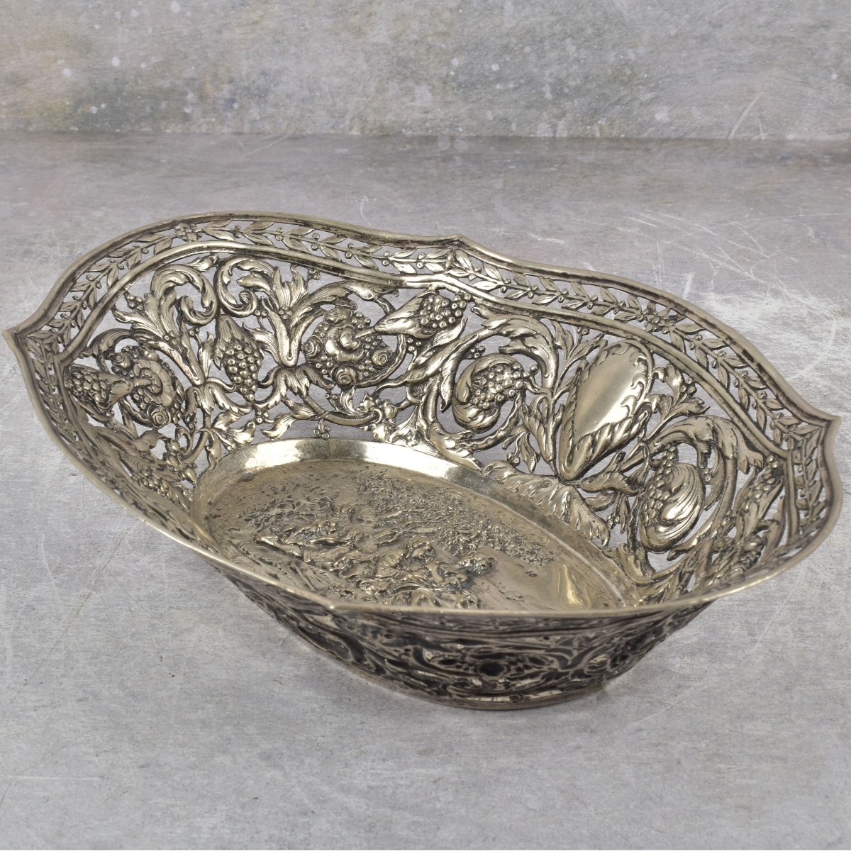 19th Century German 800 Silver Basket