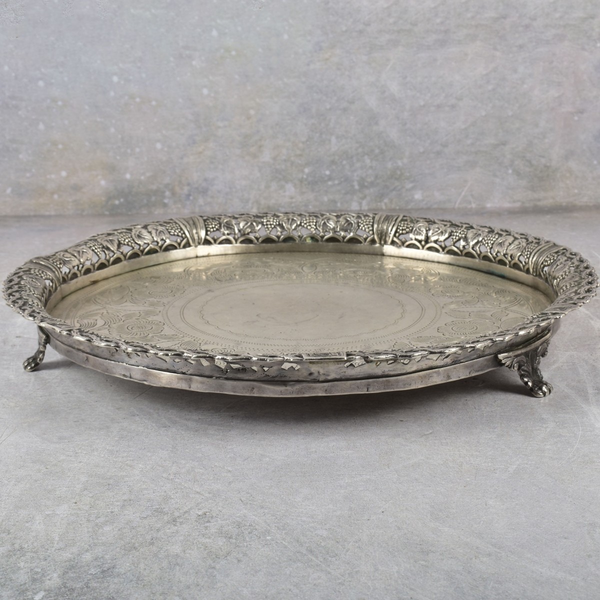 19th Century German 800 Silver Basket