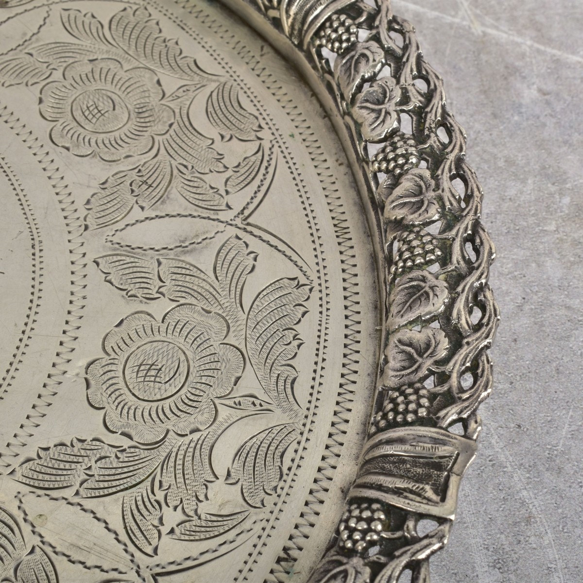 19th Century German 800 Silver Basket