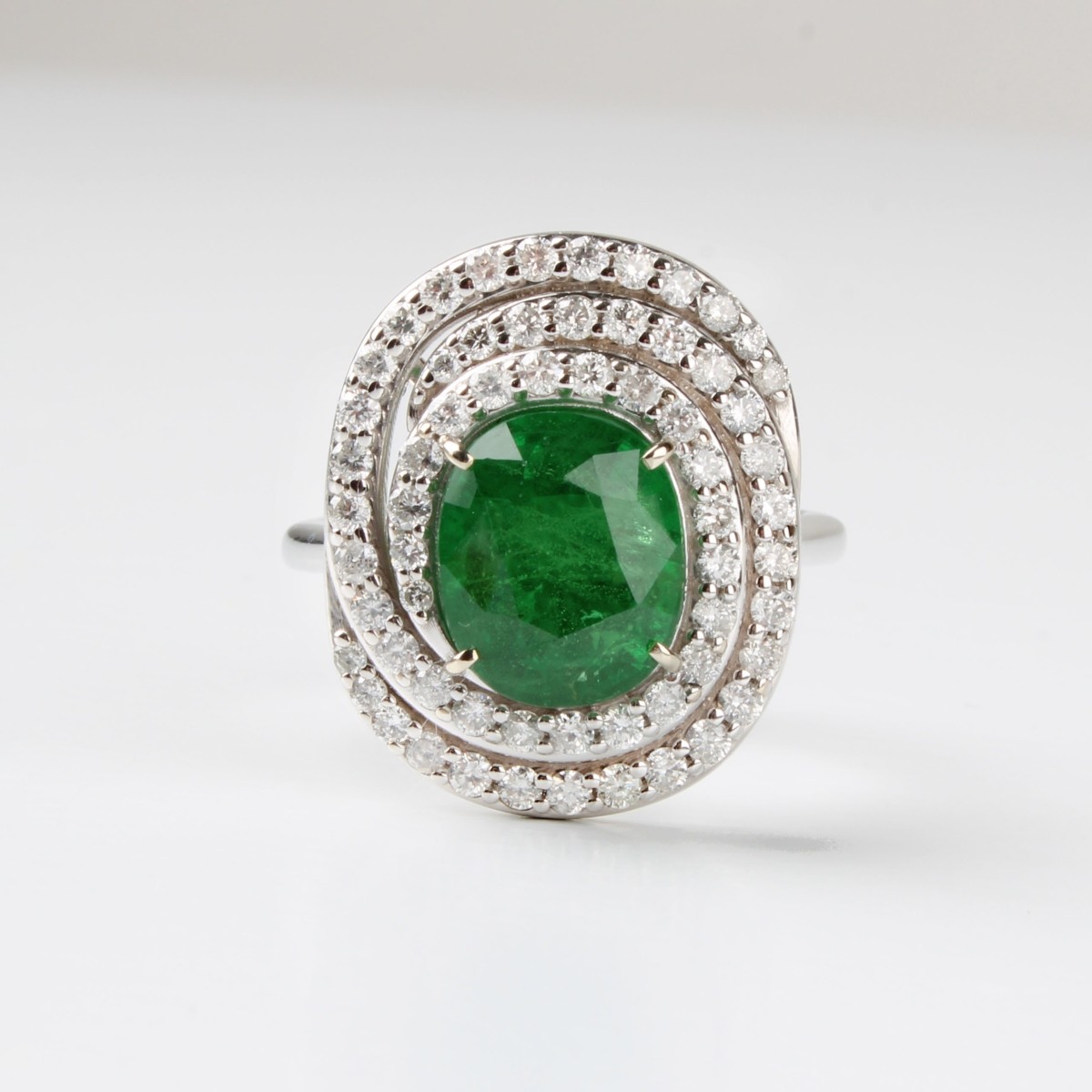GIA Tsavorite, Diamond and 14K Ring