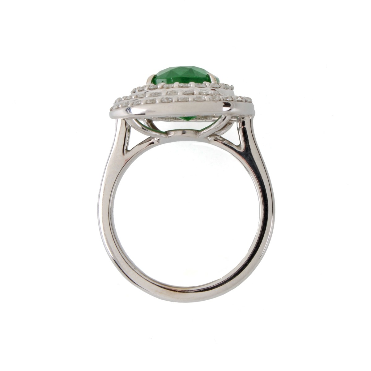 GIA Tsavorite, Diamond and 14K Ring
