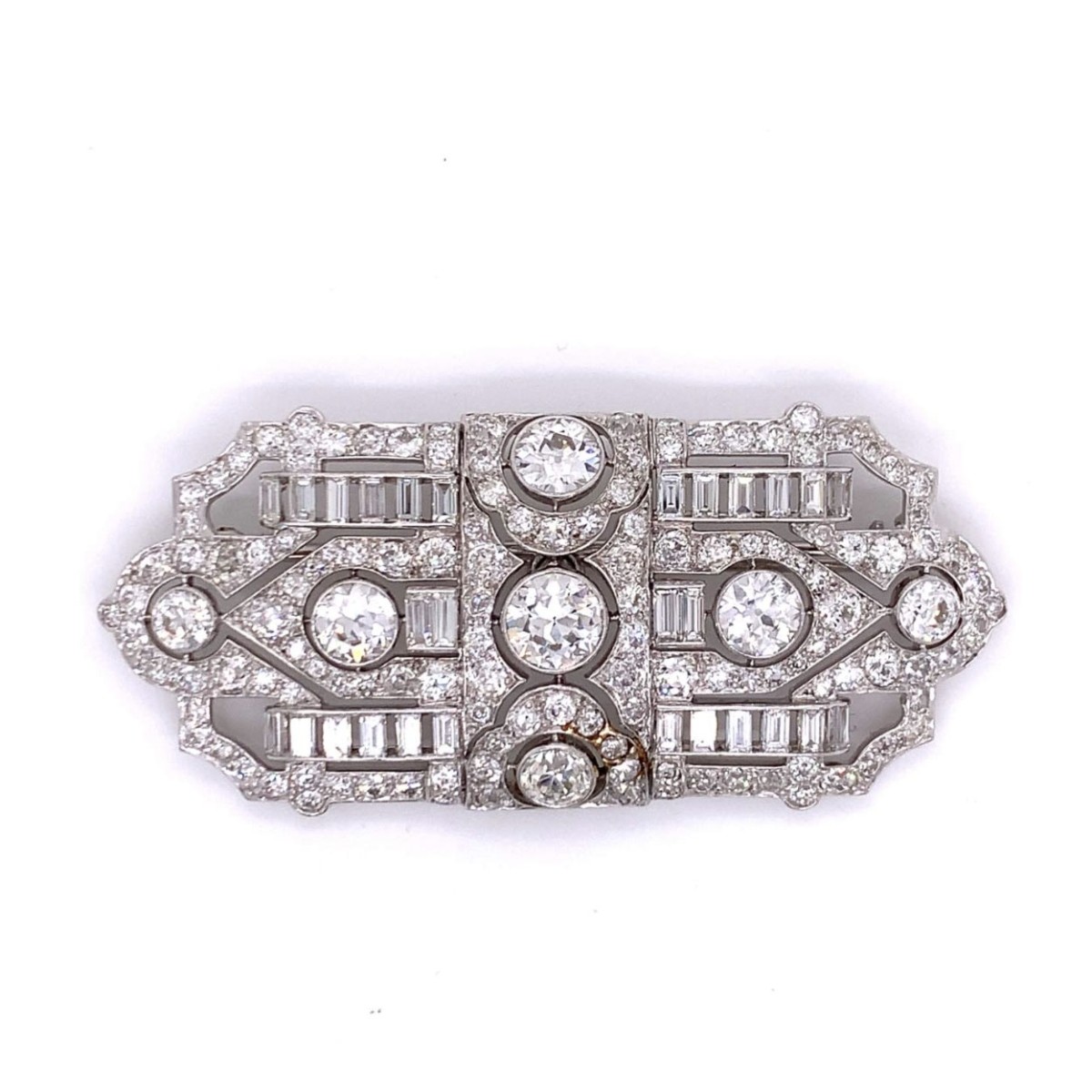Art Deco Diamond and Platinum Brooch