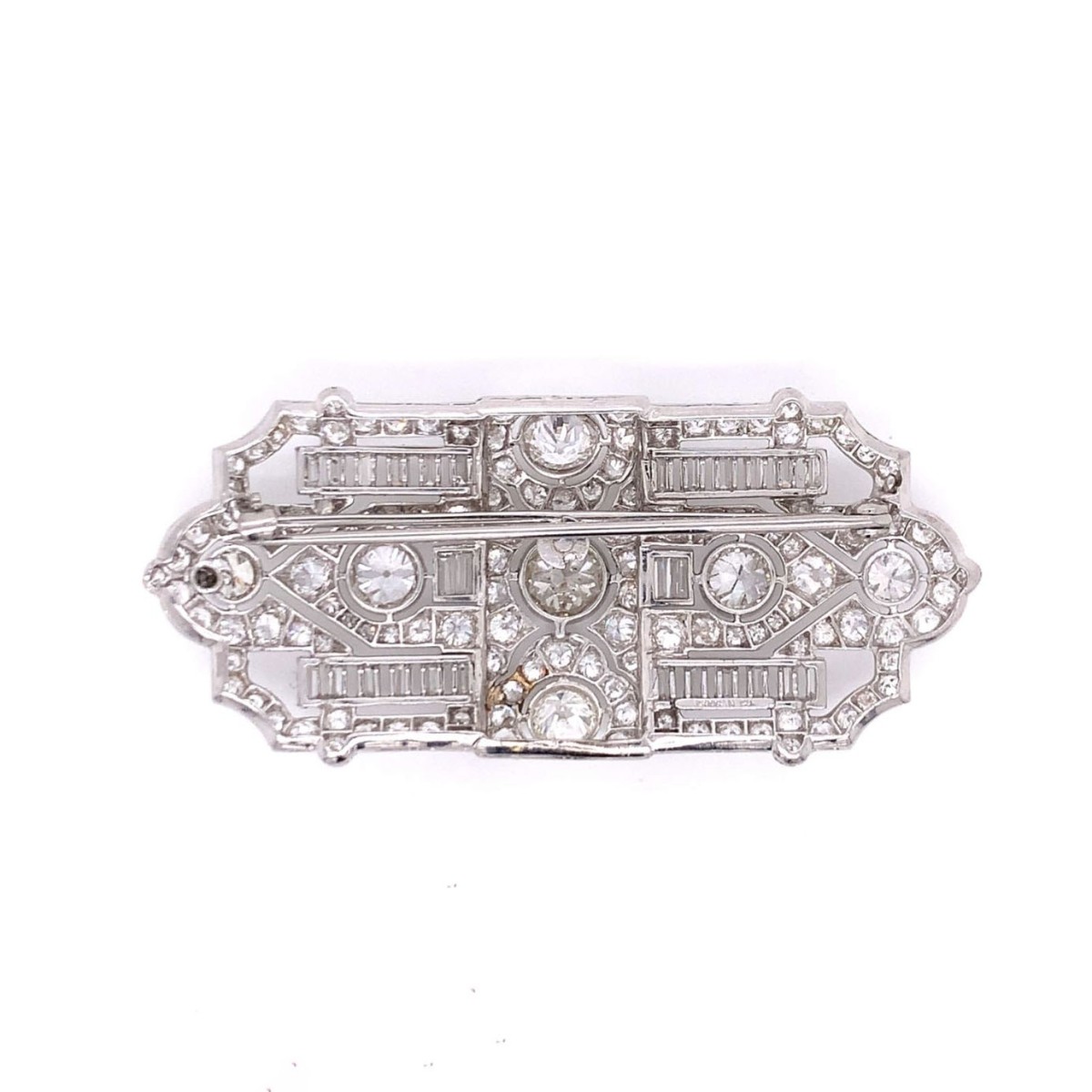 Art Deco Diamond and Platinum Brooch