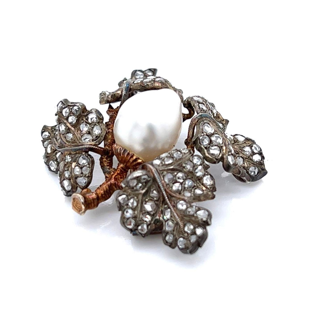 Buccellati Diamond, Pearl and 18K Brooch