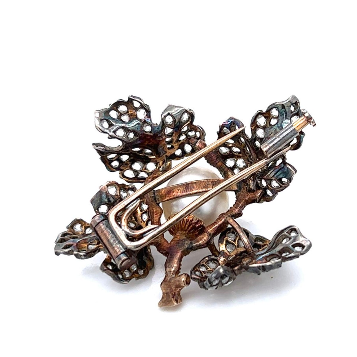 Buccellati Diamond, Pearl and 18K Brooch