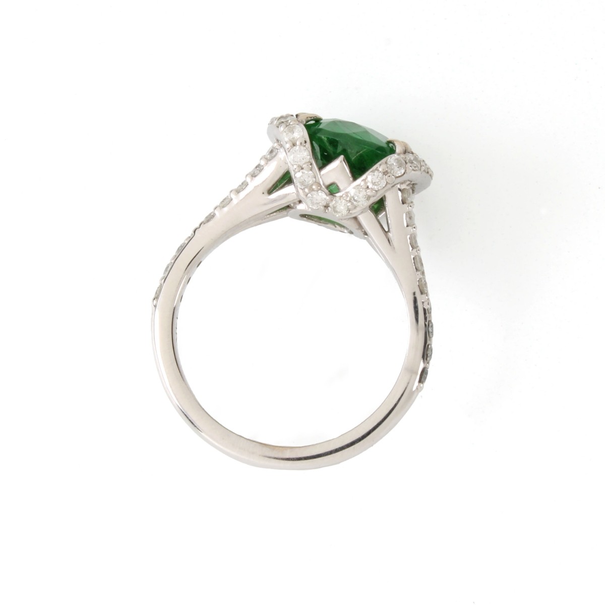 GIA Tsavorite, Diamond and 14K Ring