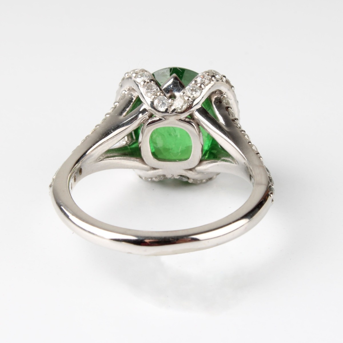 GIA Tsavorite, Diamond and 14K Ring