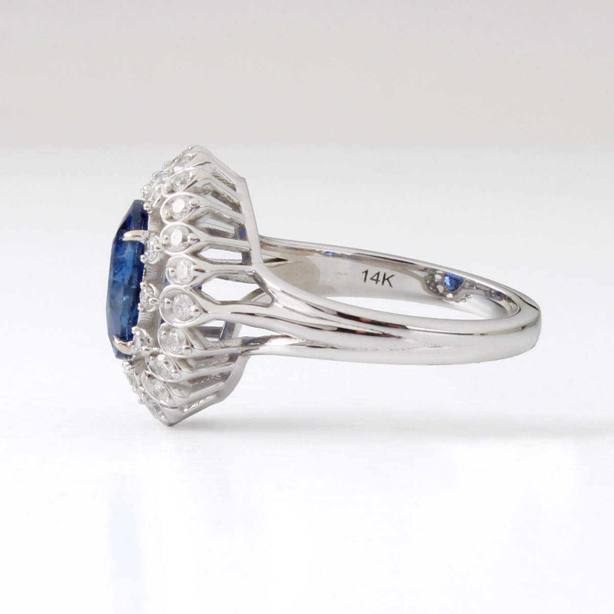 GIA Sapphire, Diamond and 14K Ring