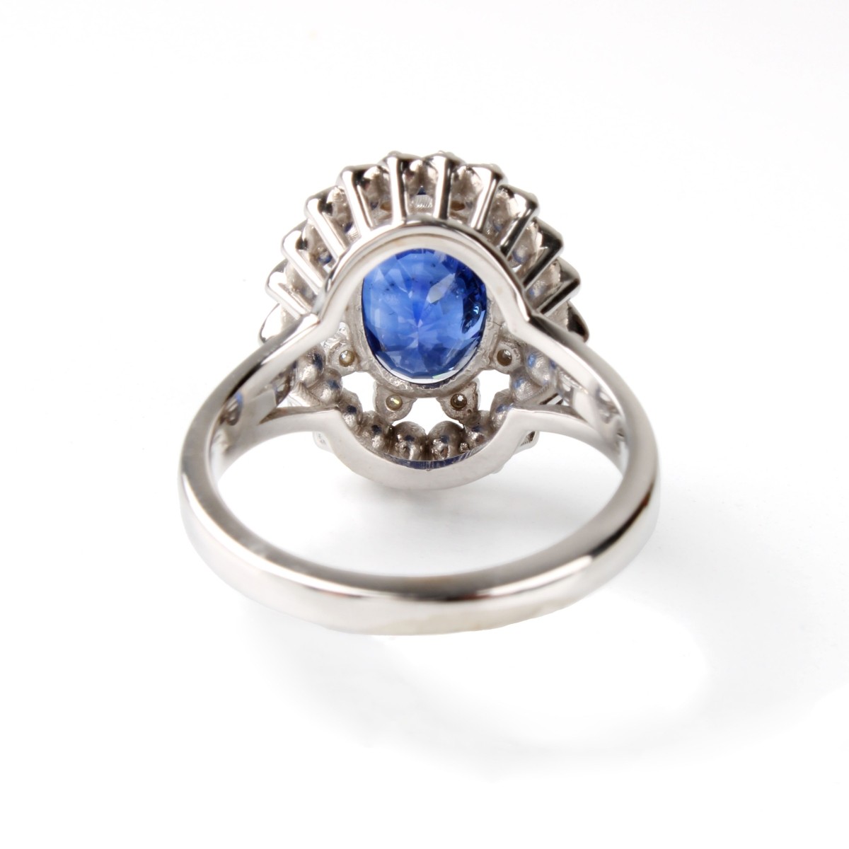 GIA Sapphire, Diamond and 14K Ring