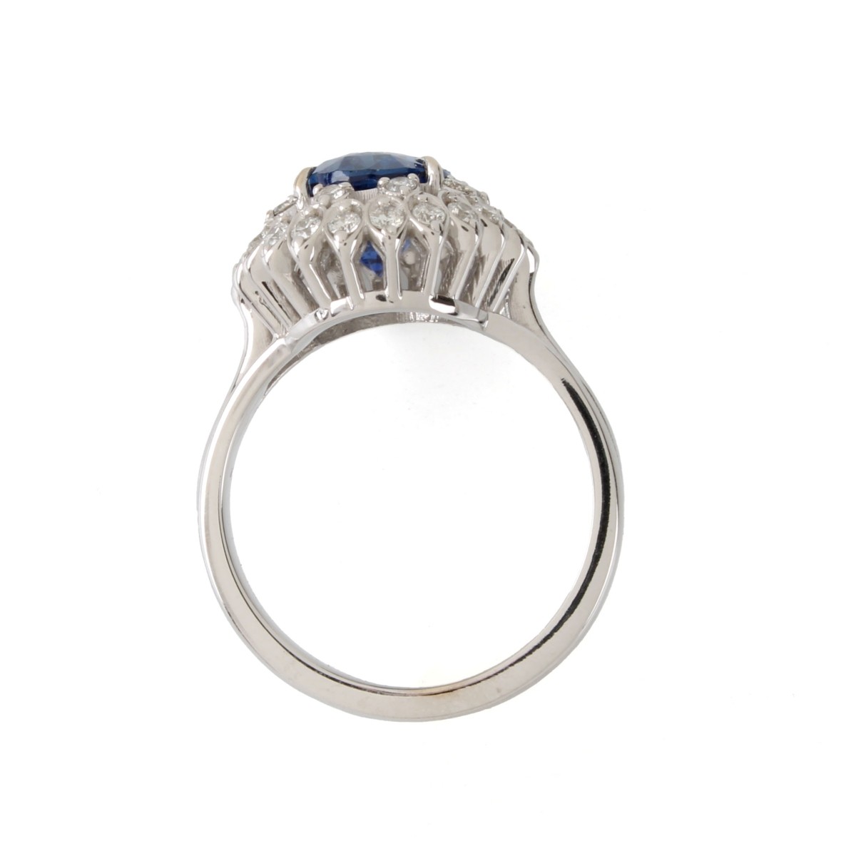 GIA Sapphire, Diamond and 14K Ring