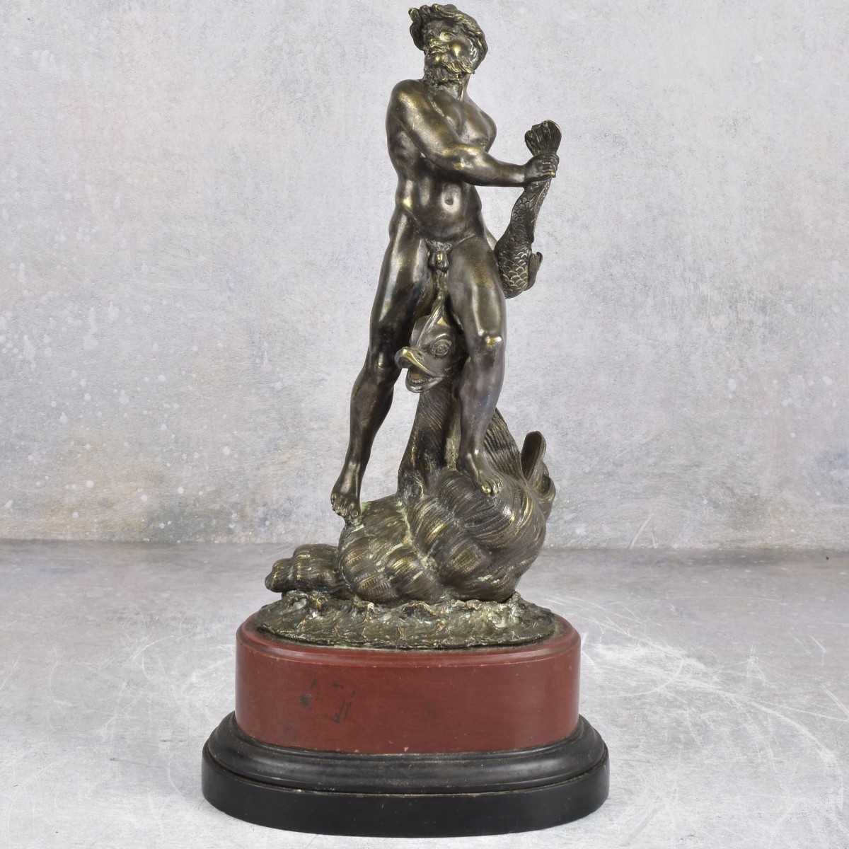 Antique Bronze Sculpture of Poseidon or Neptune