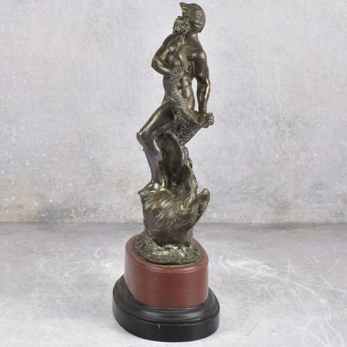 Antique Bronze Sculpture of Poseidon or Neptune