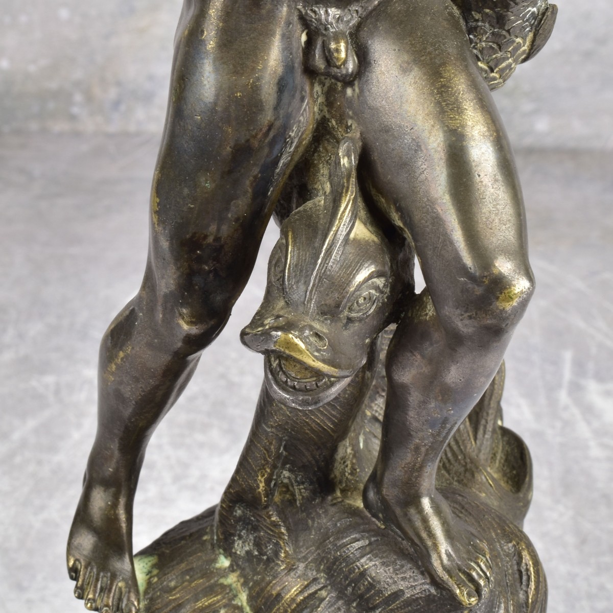 Antique Bronze Sculpture of Poseidon or Neptune