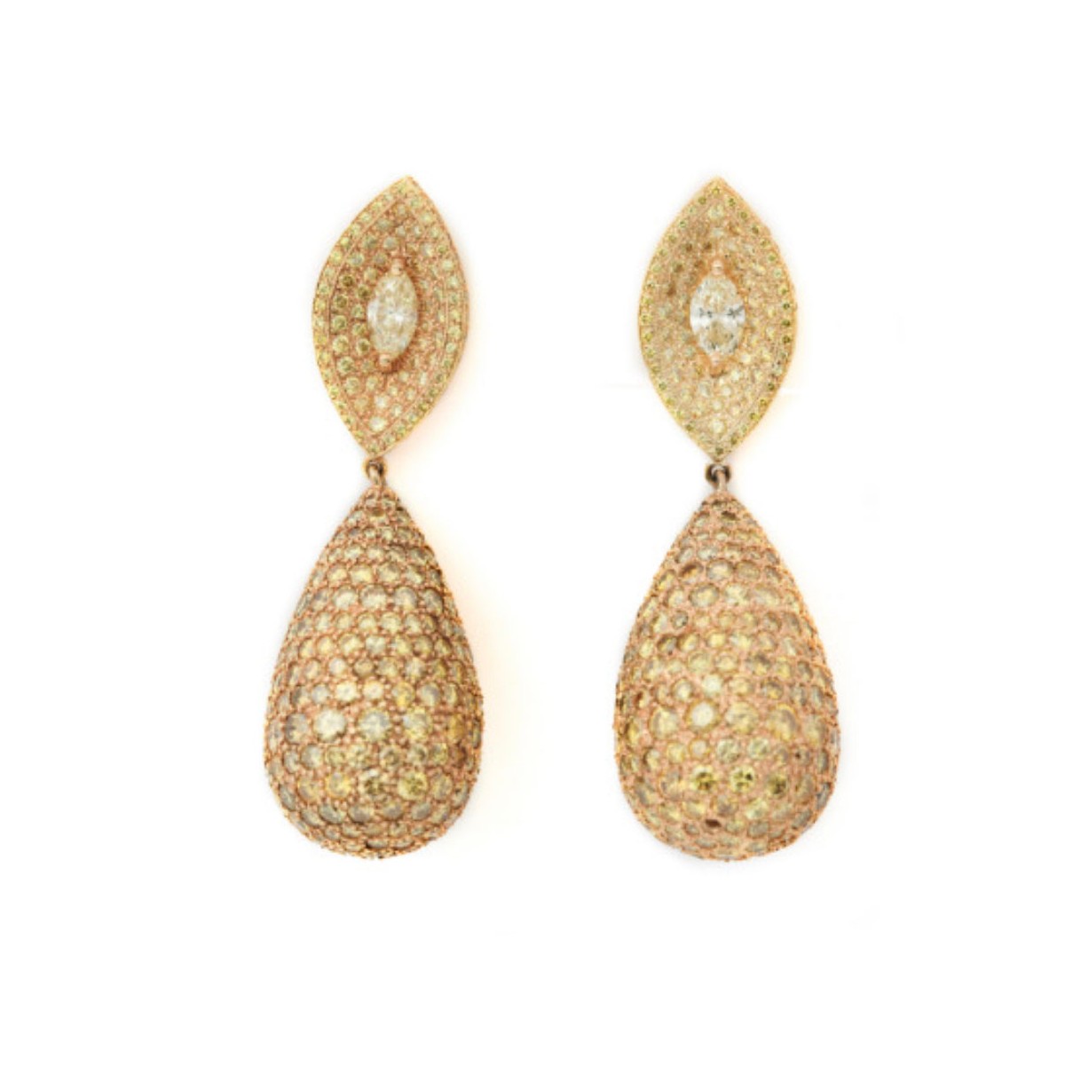 Diamond and 18K Earrings