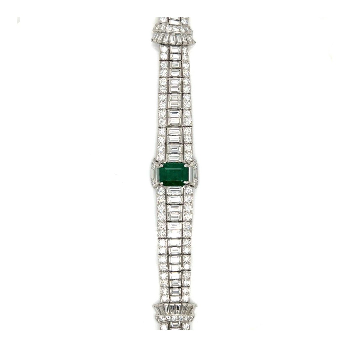 Deco Emerald and Diamond Bracelet
